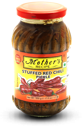 Mother&#39;S Stuffed Red Chili Pickle 500G - Indian Recipe Kits - Cartly