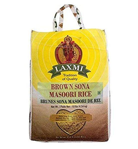 Laxmi Brown Sona Masoori Rice 10lb - Cartly - Indian Grocery Store