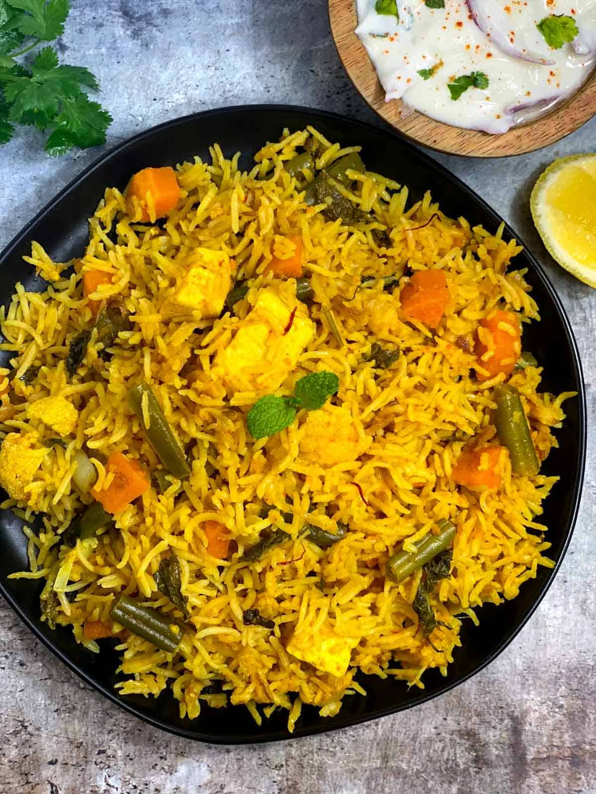 Vegetable Biryani South Indian Rice Dish Recipe | Indian Restaurant | Cartly