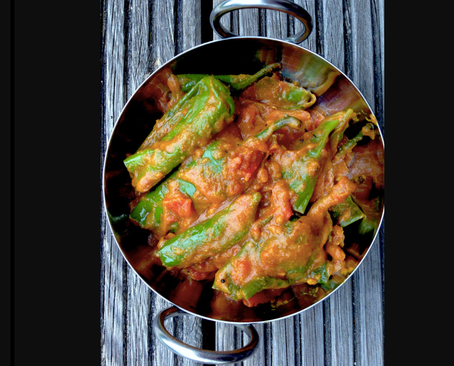 Stuffed Green Chilli Curry | Simply Desi