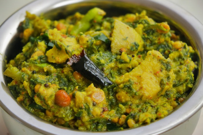 Yam Malabar Spinach Curry