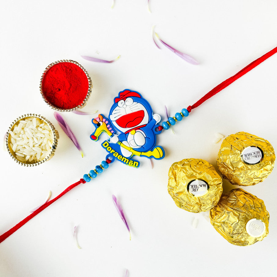 Doraemon Rakhi With Rocher
