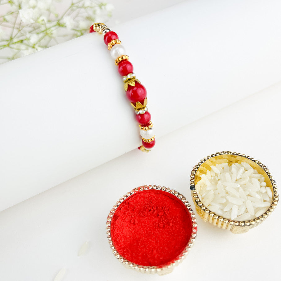 Red Beads Rakhi