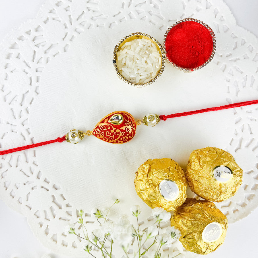 Kundan Rakhi With Rocher