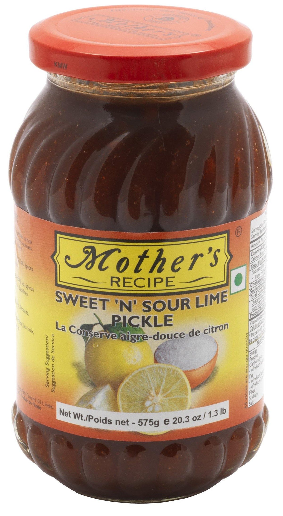 Mother&#39;S Sweet N Sour Lime Pickle 575G - Cartly - Indian Grocery Store