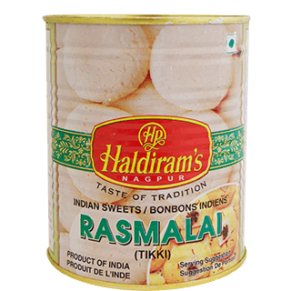 Haldiram'S Rasmalai Tin 1Kg - Cartly - Indian Grocery Store