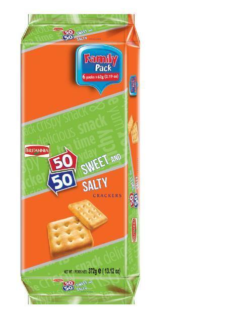 Britannia Fifty Fifty Family Pack 372G - Cartly - Indian Grocery Store