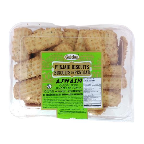 Indian Grocery Store - Golden Ajwain Punjabi Biscuits