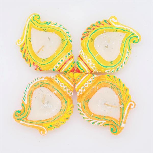 Shell Fancy Diya 4pc - Cartly - Indian Grocery Store
