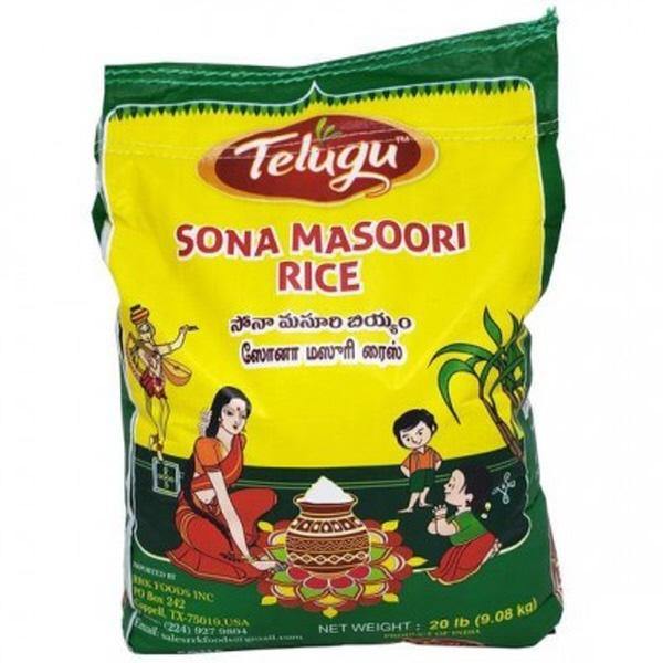 Telugu Sonamasoori Rice 20lb - Cartly - Indian Grocery Store