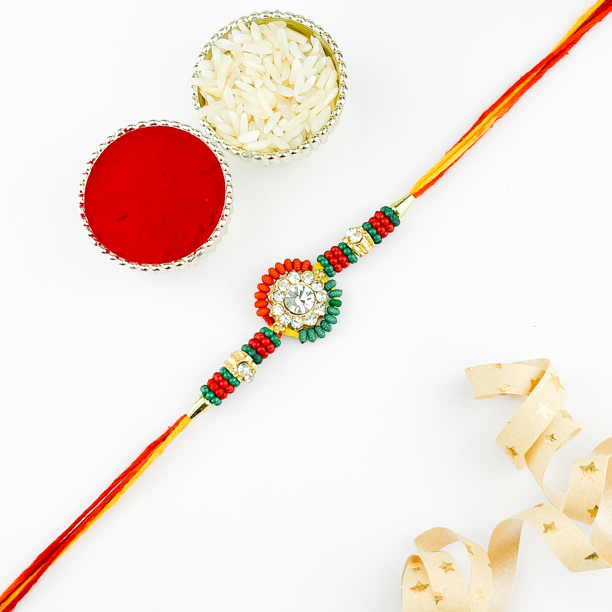 Elegant Bead Set Rakhi