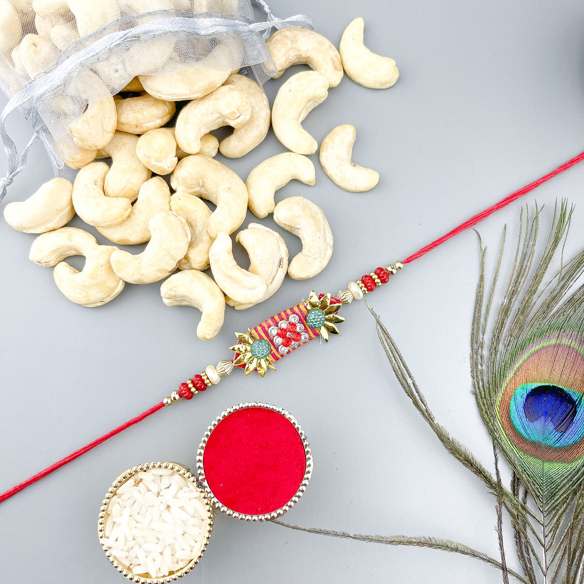 Traditional Rakhi with Cashews