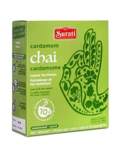 Surati Instant Cardamom Chai (Tea) (24G x 10 Sachets) 240g - Cartly