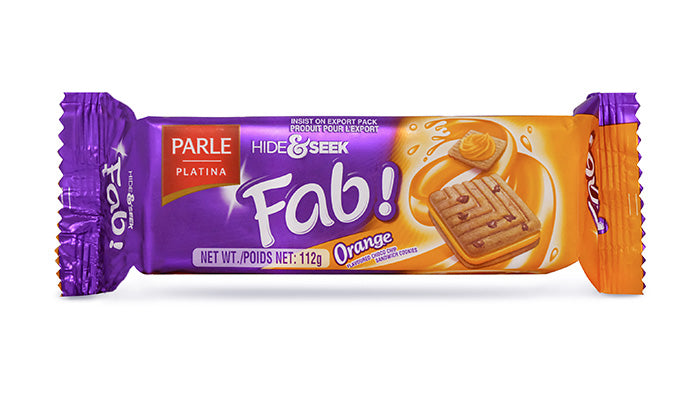 Parle Hide &amp; Seek Orange Cream Biscuits 112G - Indian Grocery Store - Cartly