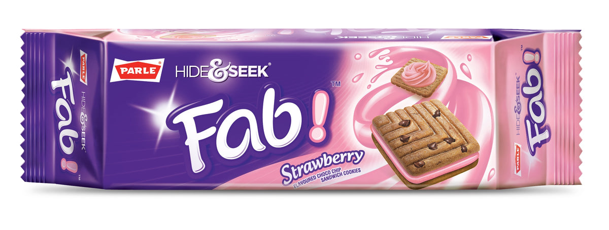 Parle Hide &amp; Seek Strawberry Cream Biscuits 112G - Cartly - Indian Grocery Store