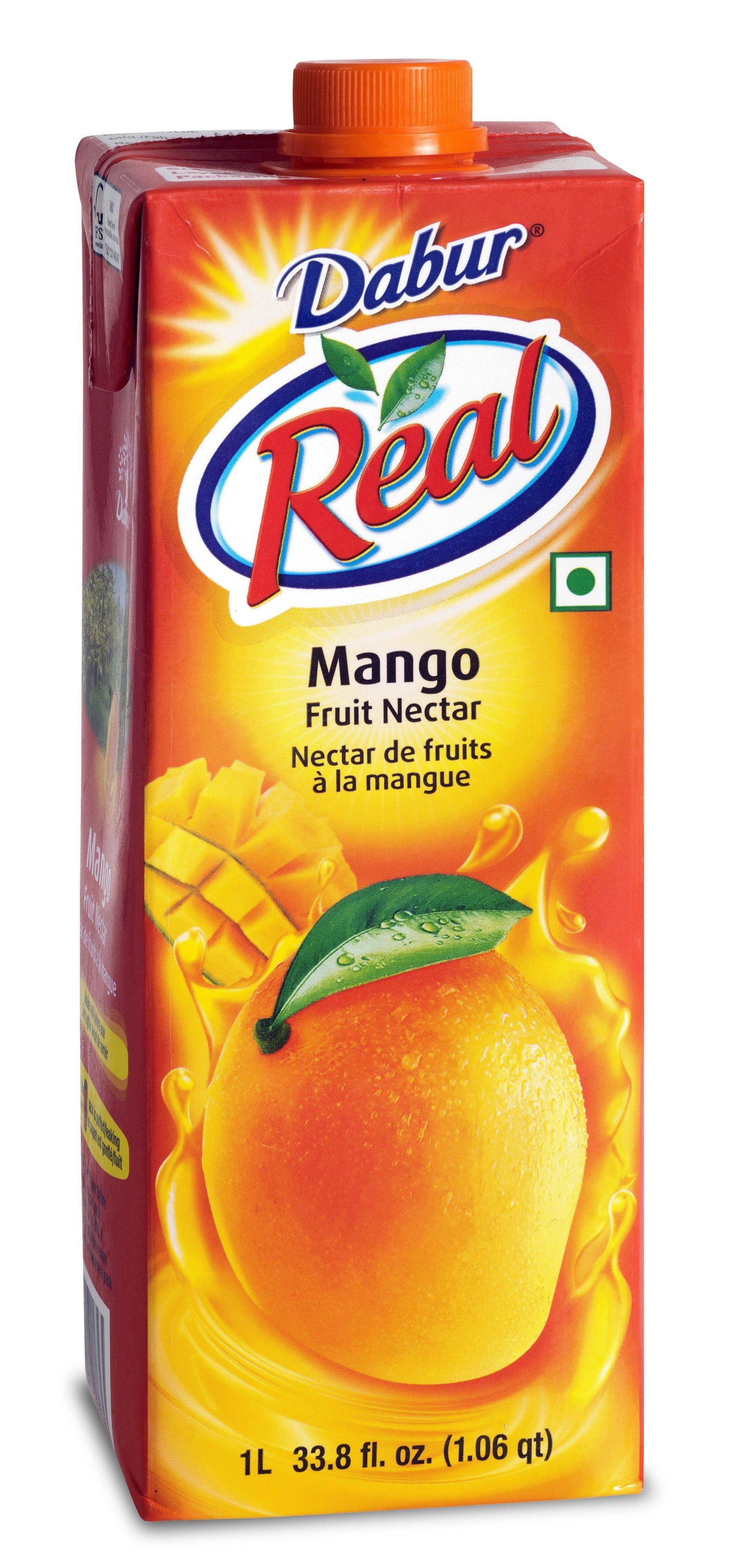 Dabur Real Mango Fruit Nectar 1Lt - Cartly - Indian Grocery Store