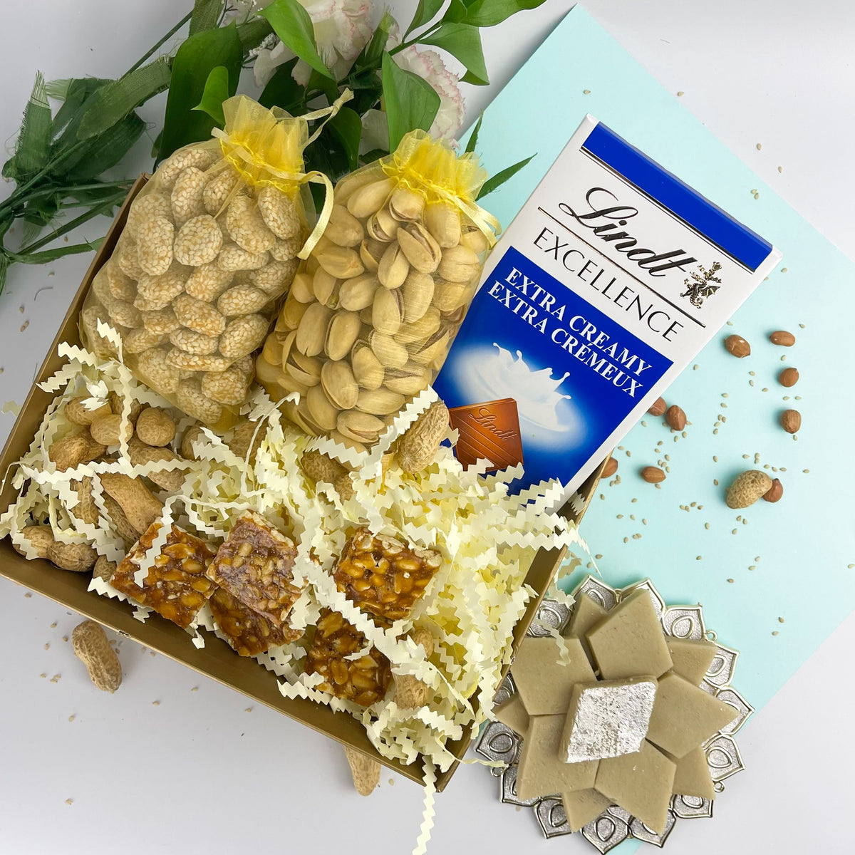 Lohri Rewdi Choco Hamper with Kajukatli